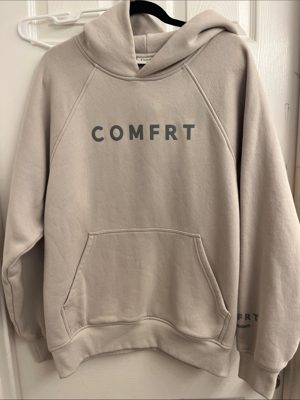 Comfort Crewneck Hoodie in Beige - Picture 1 of 3